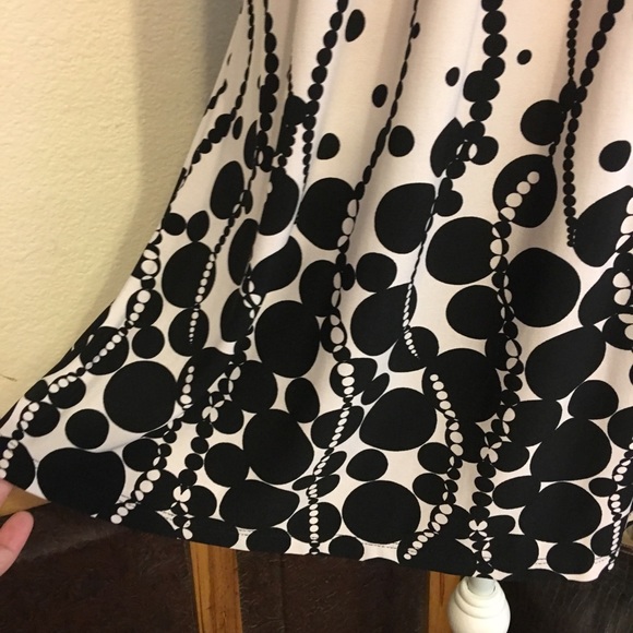 Newport black and white polka dot tunic top 1X - Picture 4 of 8